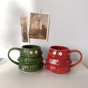 Christmas Tree Smart Little Eyes Ceramic Mug