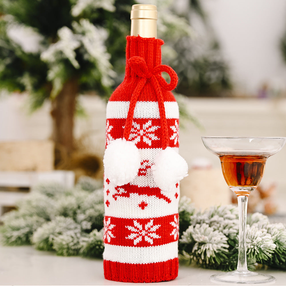 Christmas Red Deer Wine Bottle Cover