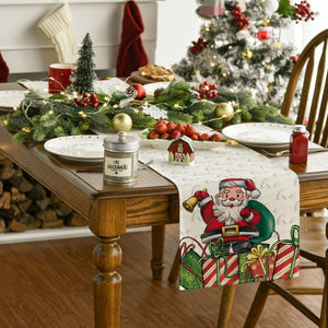 Christmas Santa Claus Table Runner