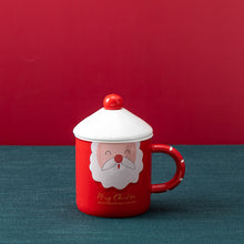 Carica l&#39;immagine nel visualizzatore di Gallery, Simple Christmas Ceramic Mug With Lid Spoon
