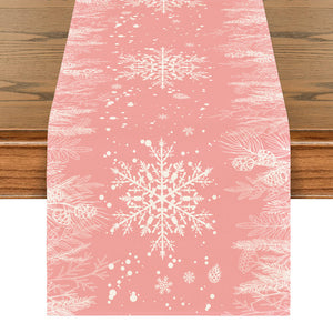 Pink Pastel Christmas Table Runner