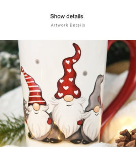 Christmas Elfs Large Capacity Ceramic Cup