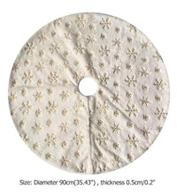 Carica l&#39;immagine nel visualizzatore di Gallery, Golden Embroidered Snowflake Tree Skirt
