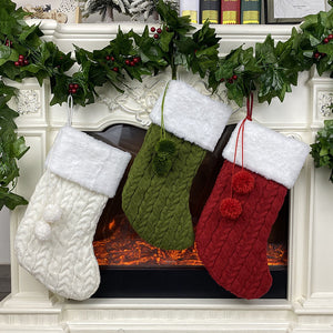 Christmas Knitted Stockings Gift Bag