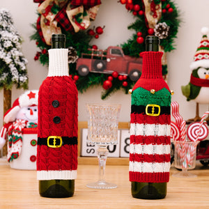 Christmas Knitted Dress Bottle Cover