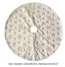 Carica l&#39;immagine nel visualizzatore di Gallery, Golden Embroidered Snowflake Tree Skirt
