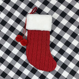 Christmas Knitted Stockings Gift Bag