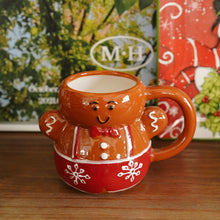 Carica l&#39;immagine nel visualizzatore di Gallery, Cute Hand-Painted Gingerbread Man Cup
