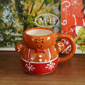 Cute Hand-Painted Gingerbread Man Cup