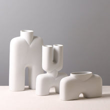 Load image into Gallery viewer, Acrobatic Nordic White Vase
