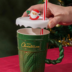 Cute Christmas Sweater Design Ceramic Cup