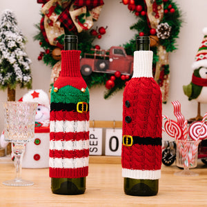 Christmas Knitted Dress Bottle Cover