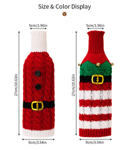 Christmas Knitted Dress Bottle Cover