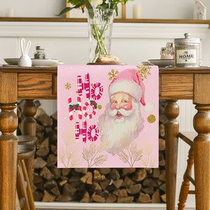 Pink Pastel Christmas Table Runner