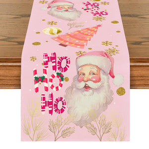 Pink Pastel Christmas Table Runner