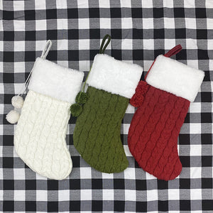 Christmas Knitted Stockings Gift Bag