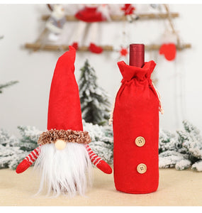 Christmas Old Man Wine Bottle Cover