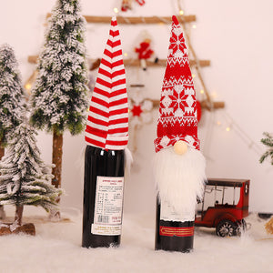 Christmas Santa Knitted Bottle Cover