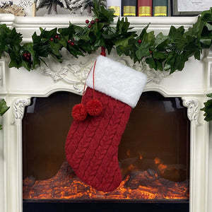 Christmas Knitted Stockings Gift Bag