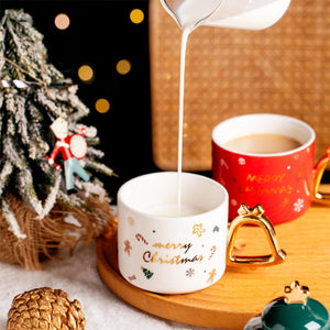 Christmas Tree Shaped Ceramic Mug With Lid