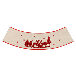 Christmas Elk Foldable Tree Skirt Decoration