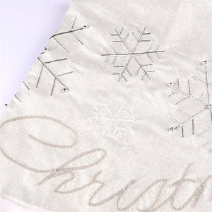 White Snowflakes Christmas Tree Skirt