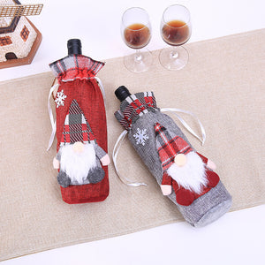 Champagne Santa Claus Bottle Cover