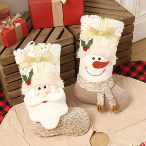 White Nordic Style Christmas Stockings