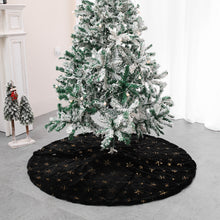 Carica l&#39;immagine nel visualizzatore di Gallery, Black Embroidered Velvet Christmas Tree Skirt
