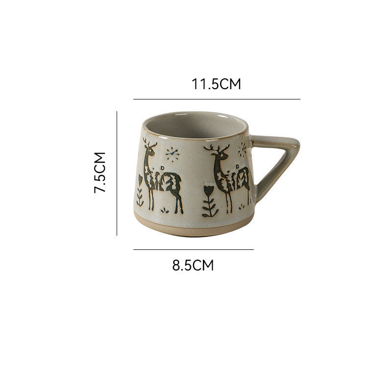 White Christmas Retro Ceramic Mug