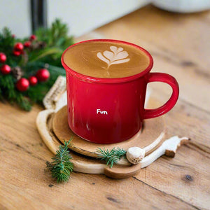 Simple Christmas Red Ceramic Mug