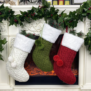 Christmas Knitted Stockings Gift Bag