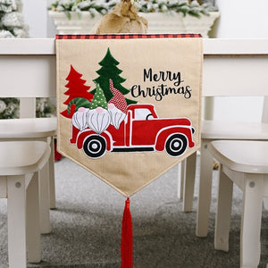 Christmas Forest Car With Elf Table Runner