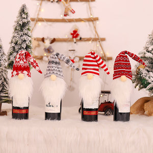 Christmas Santa Knitted Bottle Cover