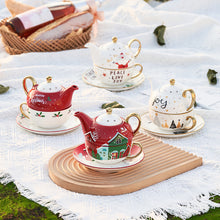 Carica l&#39;immagine nel visualizzatore di Gallery, White Snow Ins Christmas Ceramic Cup Set
