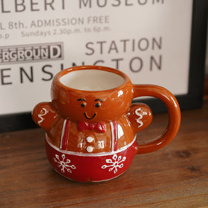 Cute Hand-Painted Gingerbread Man Cup