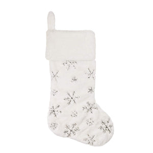 Christmas Embroidery Snowflake Plush Stockings