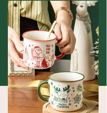 Carica l&#39;immagine nel visualizzatore di Gallery, Creative Christmas Red Painted Ceramic Mug
