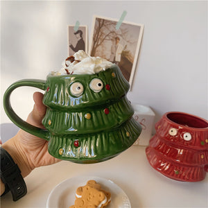 Christmas Tree Smart Little Eyes Ceramic Mug