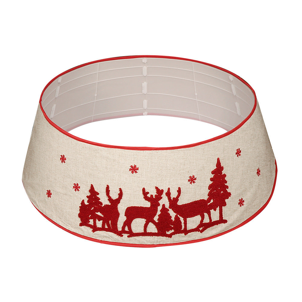 Christmas Elk Foldable Tree Skirt Decoration