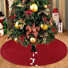 Carica l&#39;immagine nel visualizzatore di Gallery, Knitted Christmas Tree Skirt Decoration
