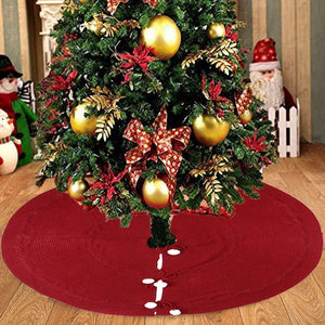 Knitted Christmas Tree Skirt Decoration