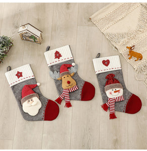 Vintage 3D Christmas Decoration Stockings