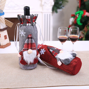 Champagne Santa Claus Bottle Cover