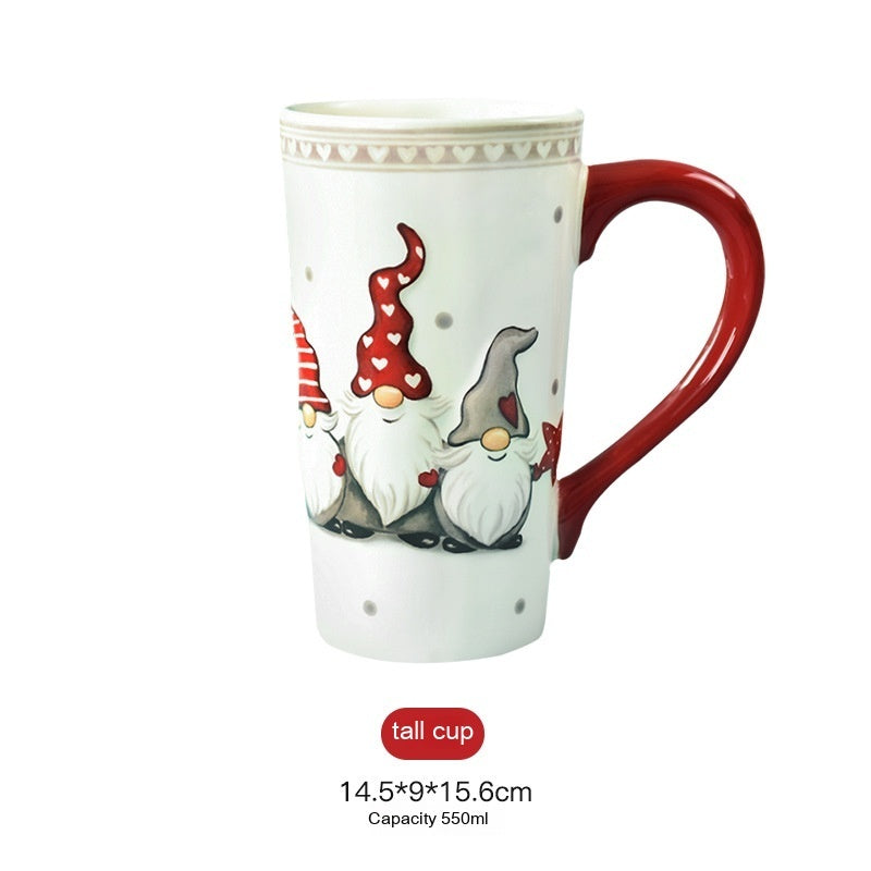 Christmas Elfs Large Capacity Ceramic Cup