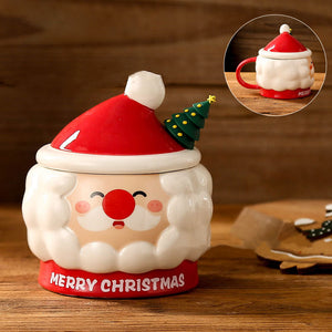 Cute Creative Christmas Santa Ceramic Cup