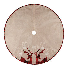 Carica l&#39;immagine nel visualizzatore di Gallery, Linen Deer Christmas Tree Skirt Decoration
