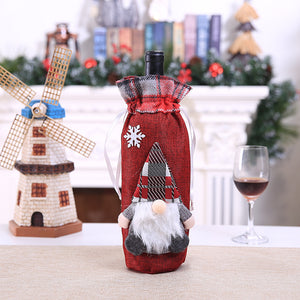 Champagne Santa Claus Bottle Cover