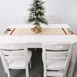 Christmas Forest Car With Elf Table Runner