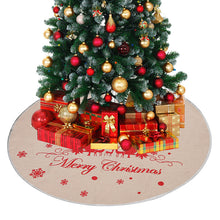 Carica l&#39;immagine nel visualizzatore di Gallery, Christmas Linen Snowflakes Tree Skirt Decoration
